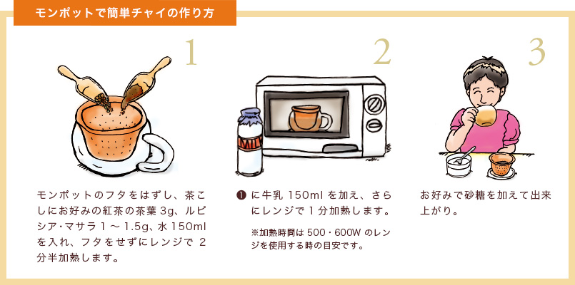 モンポットで簡単チャイの作り方