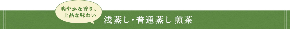 浅蒸し・普通蒸し 煎茶