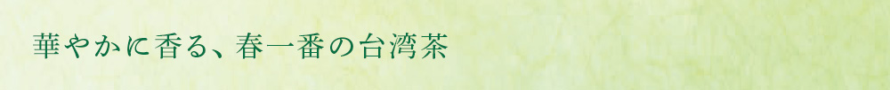 華やかに香る、春一番の台湾茶