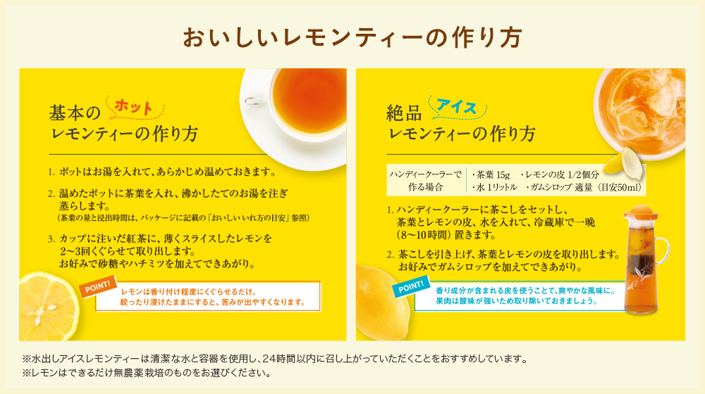 おいしいレモンティーの作り方