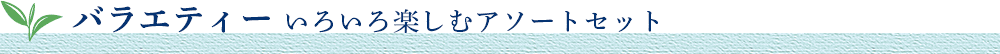 バラエティー いろいろ楽しむアソートセット