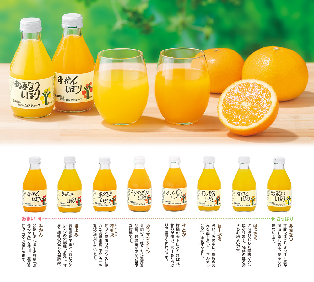 和歌山の柑橘100%ピュアジュース8本ギフトセット