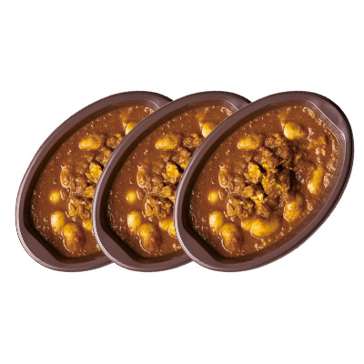 北海道産白花豆とスペアリブのマサラカレー(3個セット)
