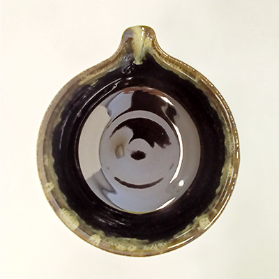 波佐見焼 片口抹茶碗 黒飴渕わら釉