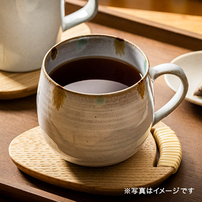 小石原焼 マグカップ 丸・三彩