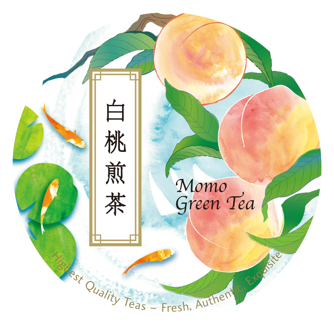 ミニチュア缶 白桃煎茶 2018