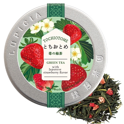 とちおとめ 〜苺の緑茶〜 50g限定デザイン缶入