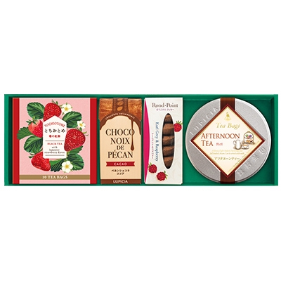 紅茶2種とお菓子「紅いちご」