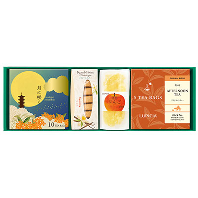 紅茶2種とお菓子「望月」