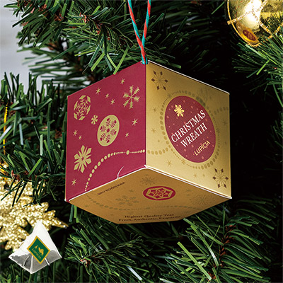 クリスマスリース ティーバッグ5個限定デザインBOX入