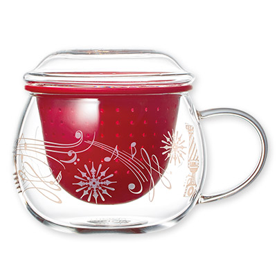 LUPICIA】茶こしマグ モンポット・ウインターレッド Mug with tea