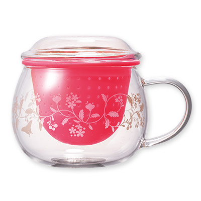 LUPICIA】茶こしマグ モンポット・スプリングピンク Mug with tea