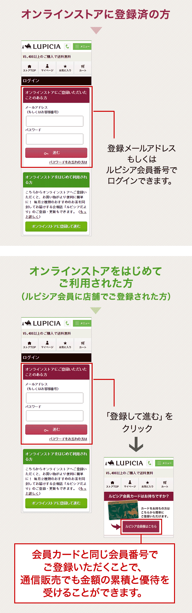 LUPICIA】ルピシア会員カード ご利用方法 | LUPICIA ONLINE STORE